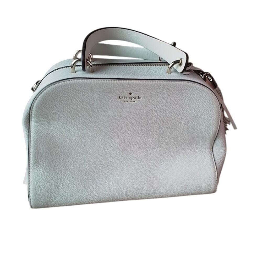 Kate Spade New York Cream White Pebbled Leather Satchel Crossbody Bag